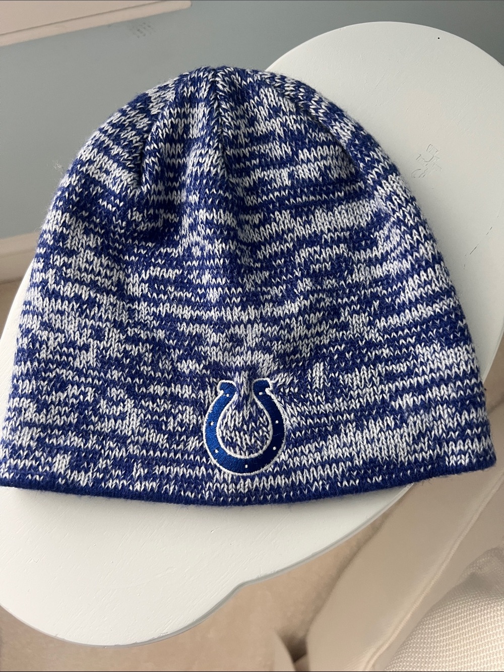 NFL Indianapolis Colts Blue & White Marled Knit Beanie